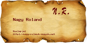 Nagy Roland névjegykártya